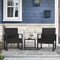 Outdoor 3-Piece Patio Furniture Set with Cushioned Chairs and Table